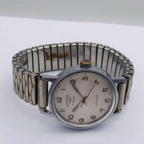 *ROTARY AVENGER 17 JEWELS MENS STEEL WATCH* R1 BIDS