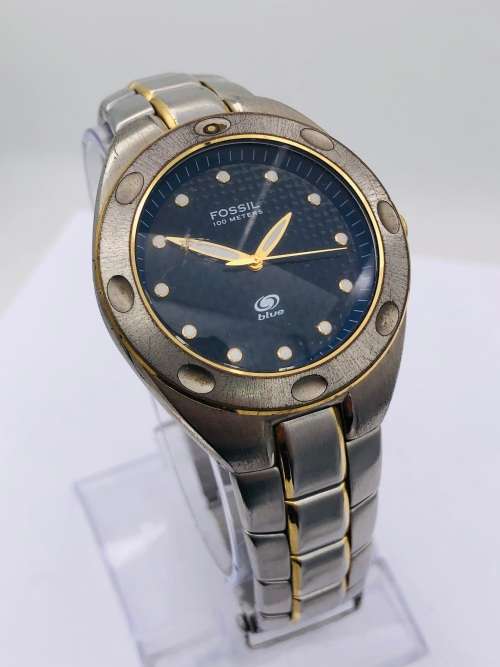 *FOSSIL MENS BLUE DRESS WATCH* R1 BIDS
