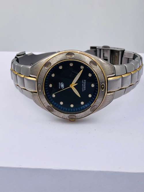 *FOSSIL MENS BLUE DRESS WATCH* R1 BIDS
