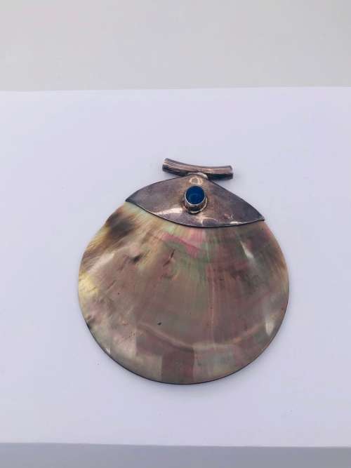 *NATURAL MOTHER OF PEARL PENDANT* HANDMADE PIECE!