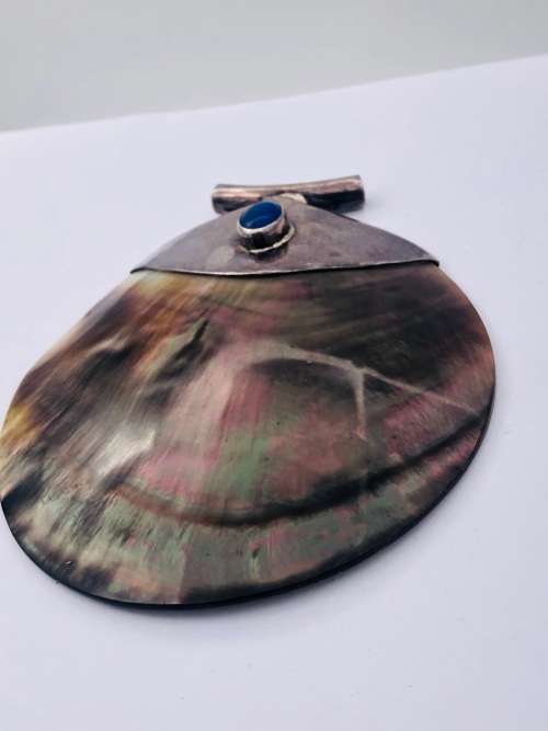 *NATURAL MOTHER OF PEARL PENDANT* HANDMADE PIECE!