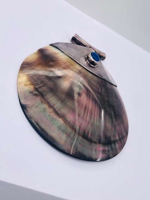 *NATURAL MOTHER OF PEARL PENDANT* HANDMADE PIECE!