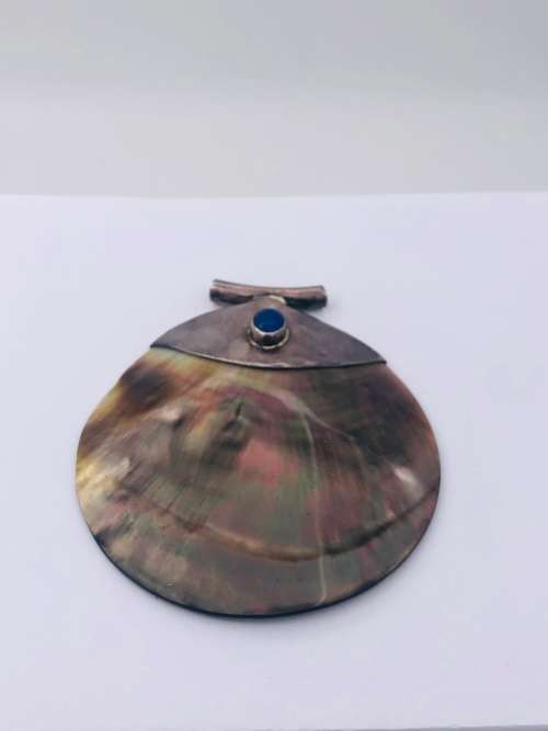 *NATURAL MOTHER OF PEARL PENDANT* HANDMADE PIECE!