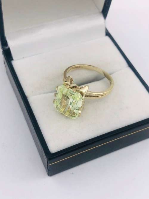 *9CT HUGE TOURMALINE SOLITAIRE RING* R1 BIDS!