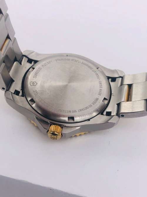 *VICTORINOX SWISS ARMY TWO-TONE LADIES WATCH* GOLD PLATED!