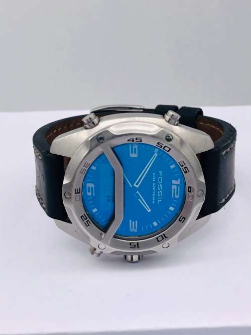 *FOSSIL BLUE DIGITAL MENS DIVERS WATCH* R1 BIDS