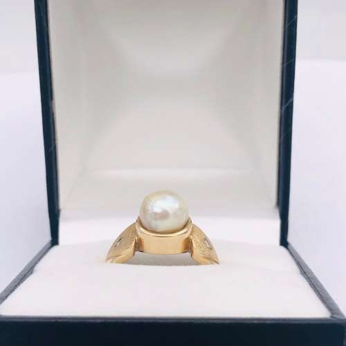 *9CT GOLD LARGE PEARL RING* R1 BIDS!
