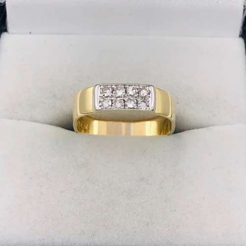 *18CT GOLD DIAMOND DUAL ETERNITY RING* 0.32CT OF DIAMONDS!