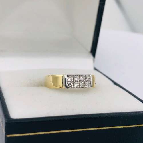 *18CT GOLD DIAMOND DUAL ETERNITY RING* 0.32CT OF DIAMONDS!