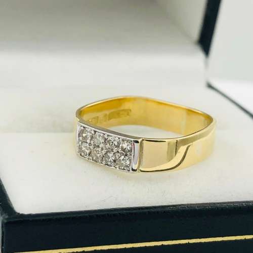 *18CT GOLD DIAMOND DUAL ETERNITY RING* 0.32CT OF DIAMONDS!