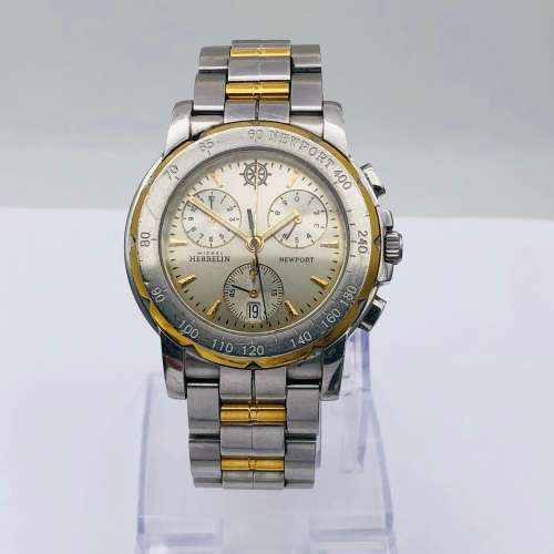 *MICHEL HERBELIN NEWPORT WATCH* BEAUTIFUL CHRONOGRAPH!