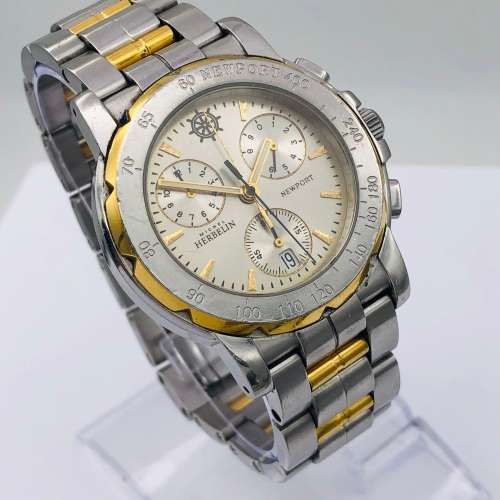 *MICHEL HERBELIN NEWPORT WATCH* BEAUTIFUL CHRONOGRAPH!