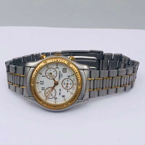 *TISSOT 1853 CHRONOGRAPH MENS* TWO-TONE!