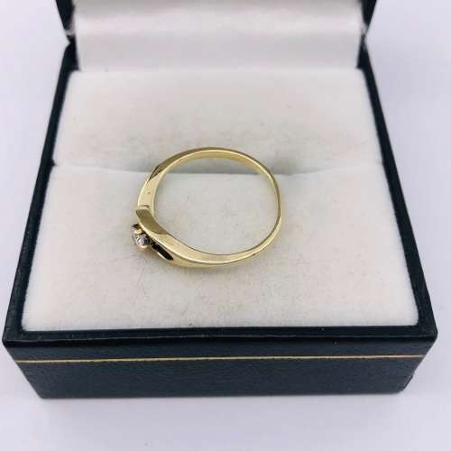 *9CT GOLD SPLIT CYCLOPS DIAMOND RING* R1 BIDS
