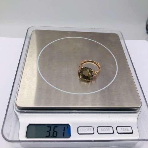 *YELLOW GOLD TOURMALINE RING* BEAUTIFUL ROSE GOLD!