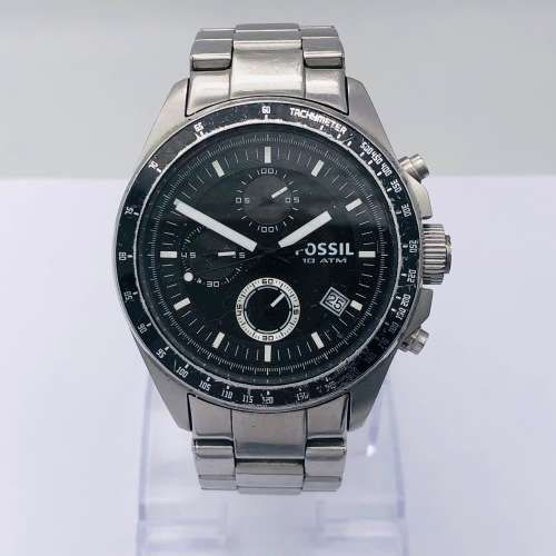 *FOSSIL MENS BLACK CHRONO WATCH* R1 BIDS!