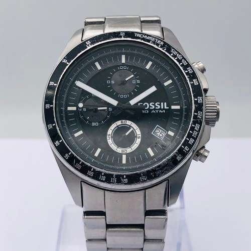*FOSSIL MENS BLACK CHRONO WATCH* R1 BIDS!