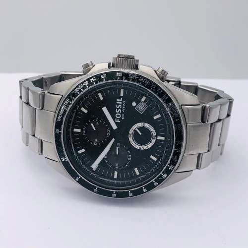 *FOSSIL MENS BLACK CHRONO WATCH* R1 BIDS!