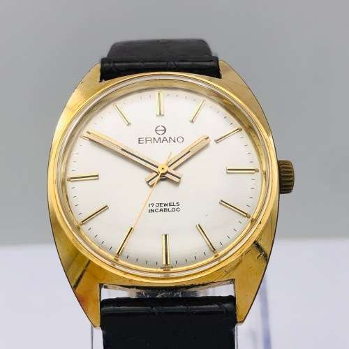 *ERMANO 17 JEWELS INCABLOC AUTO WATCH* SEE DESCRIPTION!