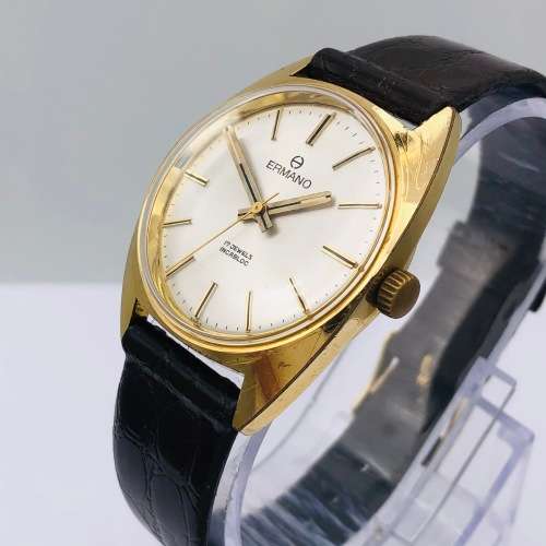 *ERMANO 17 JEWELS INCABLOC AUTO WATCH* SEE DESCRIPTION!