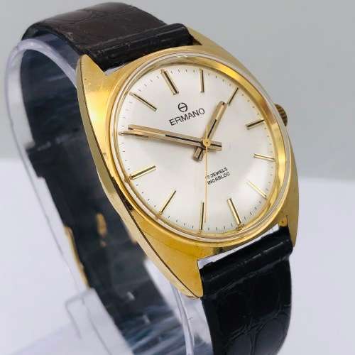 *ERMANO 17 JEWELS INCABLOC AUTO WATCH* SEE DESCRIPTION!