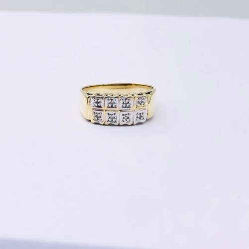 *9CT YELLOW GOLD DIAMOND BASKET RING* R1 BIDS!