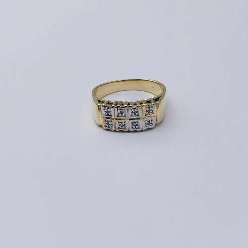 *9CT YELLOW GOLD DIAMOND BASKET RING* R1 BIDS!