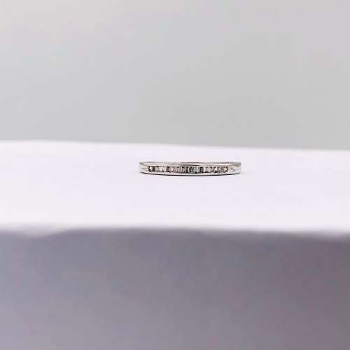 *WHITE GOLD BAGUETTE DIAMOND ETERNITY RING* R1 BIDS