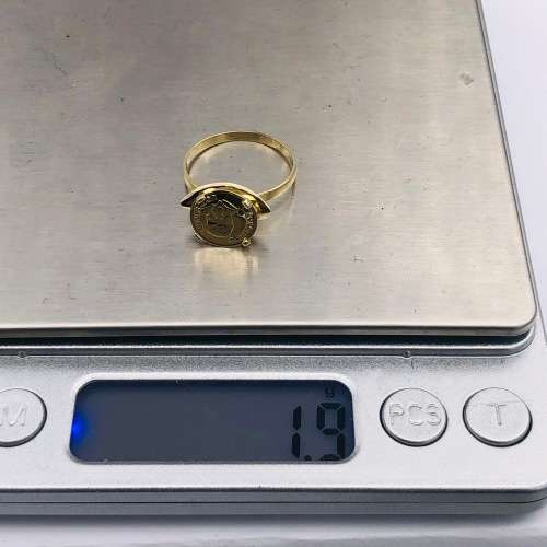 *SOLID 9CT GOLD COIN SIGNET RING* R1 BIDS!