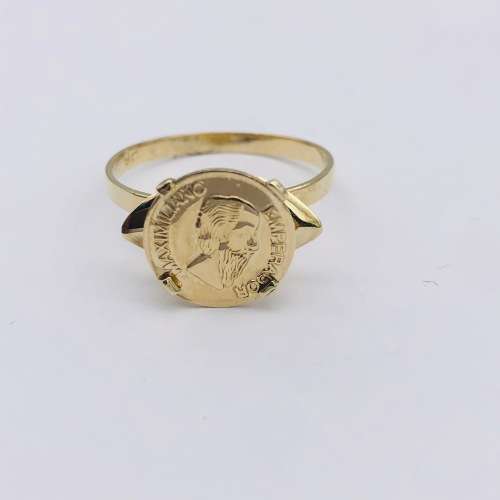 *SOLID 9CT GOLD COIN SIGNET RING* R1 BIDS!