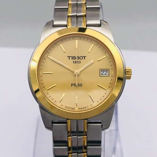 *TISSOT PR50 TWO-TONE SWISS  WATCH* R1 BIDS!