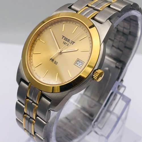 *TISSOT PR50 TWO-TONE SWISS  WATCH* R1 BIDS!