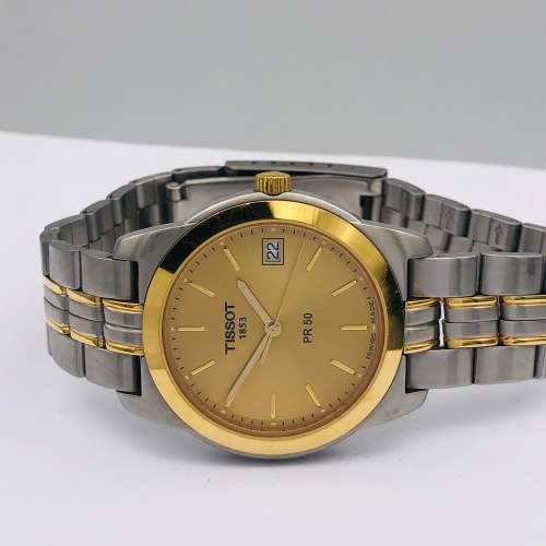 *TISSOT PR50 TWO-TONE SWISS  WATCH* R1 BIDS!