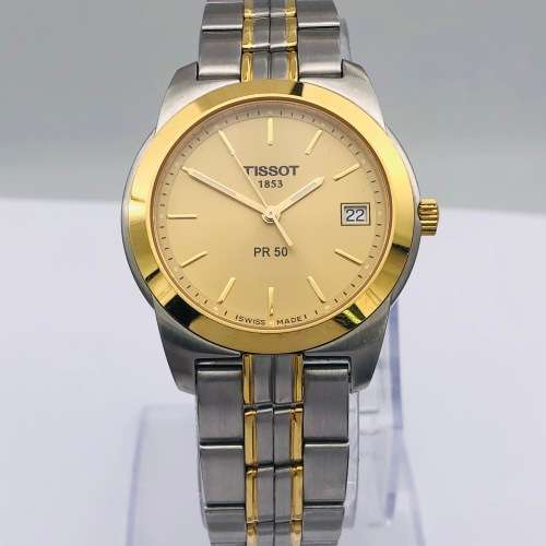 *TISSOT PR50 TWO-TONE SWISS  WATCH* R1 BIDS!