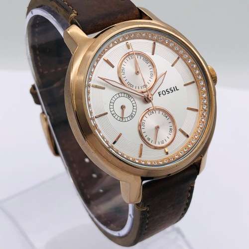*FOSSIL DIAMANTE ROSE GOLD DRESS WATCH* R1 BIDS!