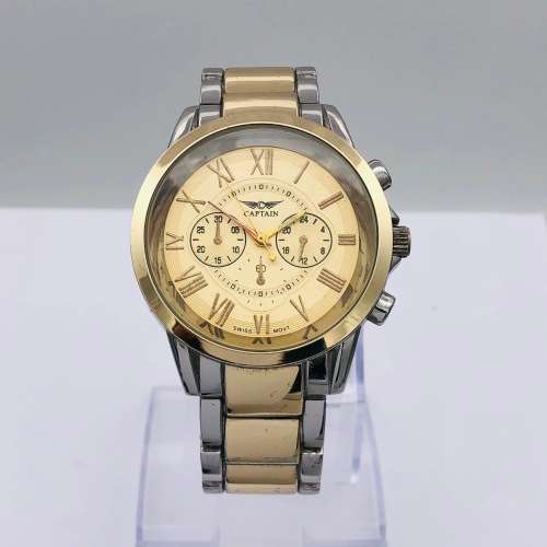 *CAPTAIN SWISS MADE TWO-TONE WATCH* R1 BIDS