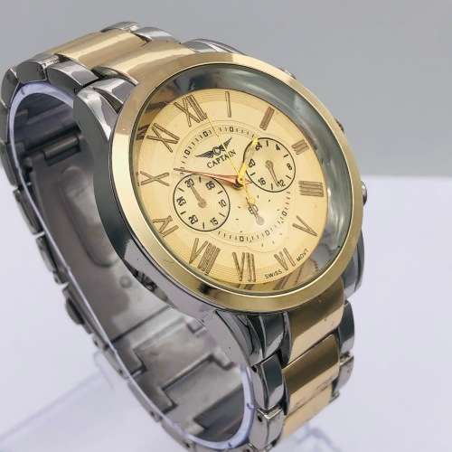 *CAPTAIN SWISS MADE TWO-TONE WATCH* R1 BIDS