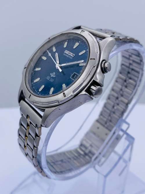 *SEIKO KINETIC SQ50 STEEL WATCH* R1 BIDS