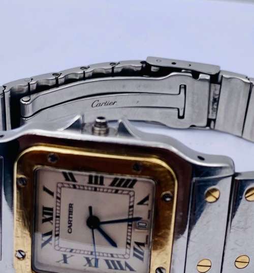 *18CT GOLD & STEEL CARTIER SANTOS MENS* SEE DESCRIPTION!