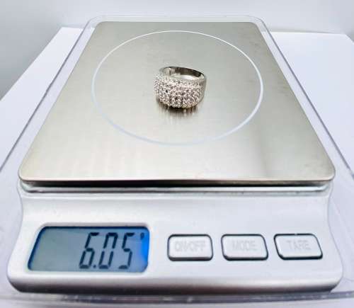 *1.2CT WHITE GOLD HUGE CLUSTER DIAMOND RING* 14K GOLD!
