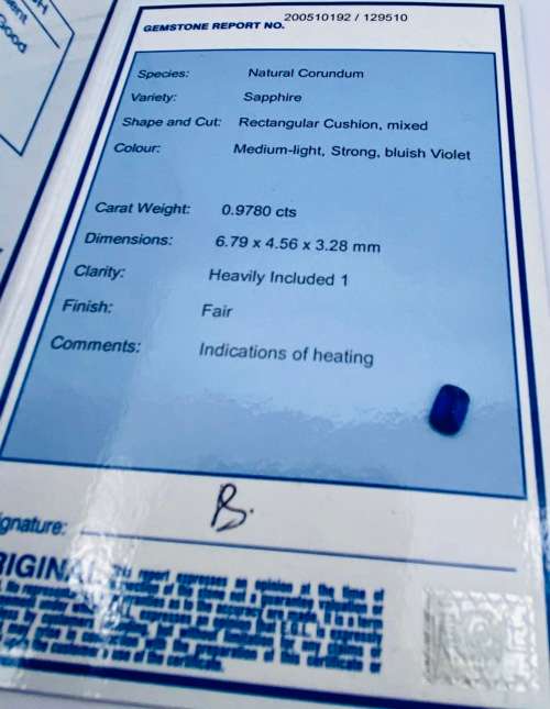 *0.97CT EGL SAPPHIRE* STUNNING STONE!
