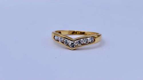 *SOLID GOLD V CUBIC ETERNITY RING* R1 BIDS