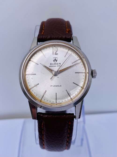 *BUREN GRAND PRIX 17 JEWELS MENS WATCH* R1 BIDS