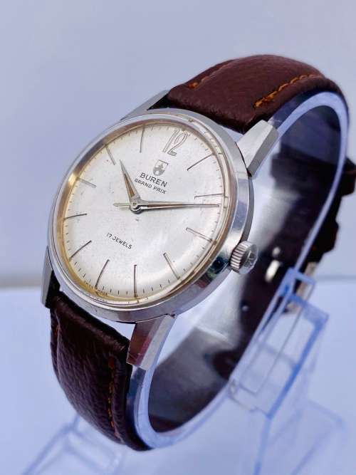 *BUREN GRAND PRIX 17 JEWELS MENS WATCH* R1 BIDS