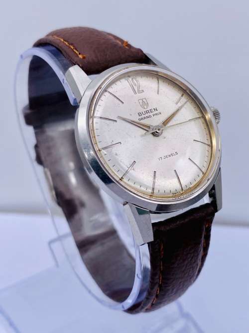 *BUREN GRAND PRIX 17 JEWELS MENS WATCH* R1 BIDS