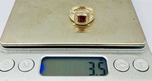*SOLID SILVER DUAL SHANK RUBY CUBIC RING* R1 BIDS!!!