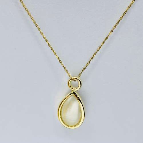 *YELLOW GOLD PEAR SHAPE PEARL PENDANT* R1 BIDS!