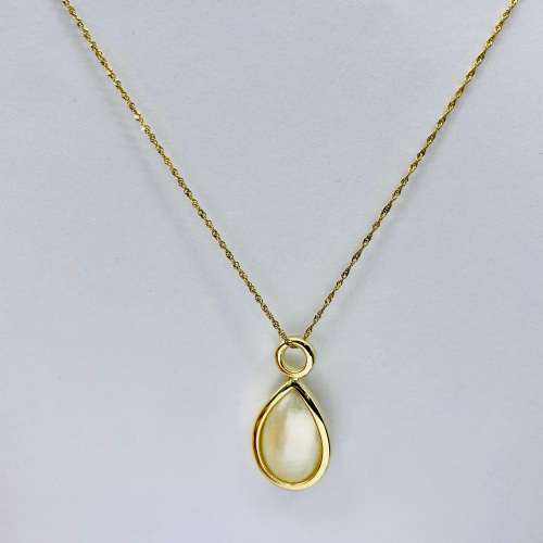 *YELLOW GOLD PEAR SHAPE PEARL PENDANT* R1 BIDS!