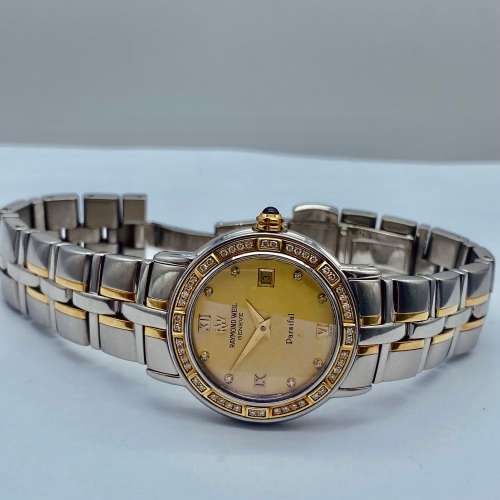 *18CT DIAMOND RAYMOND WEIL PARSIFAL WATCH* DIAMOND DIAL & BEZEL!