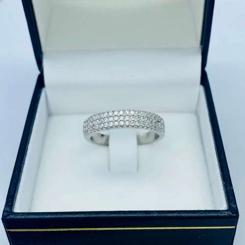 *SOLID SILVER DUAL ETERNITY RING* R1 BIDS!!!